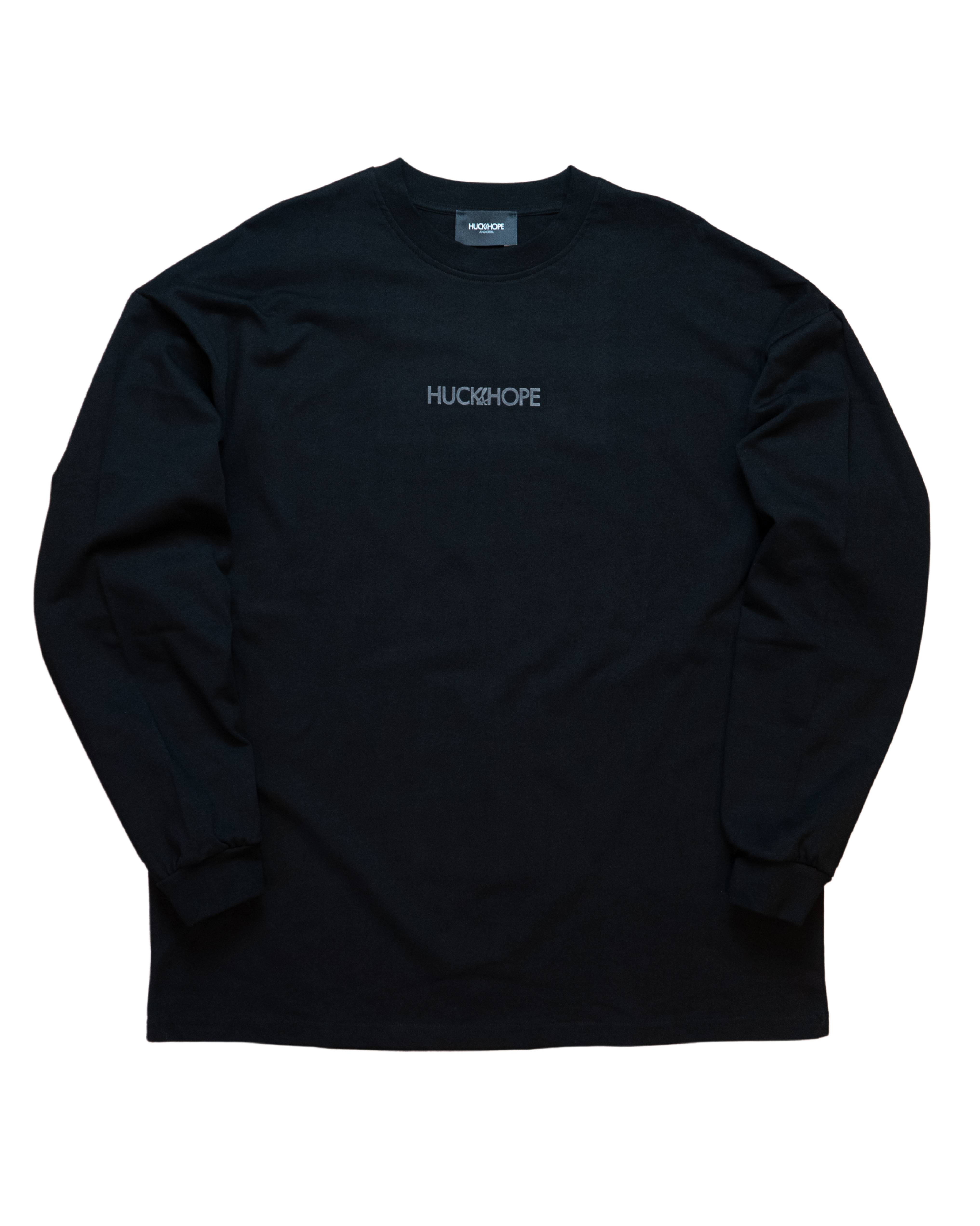 THE MOTTO OVERSIZED LONG SLEEVE T-SHIRT - BLACK