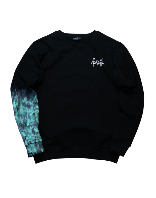 THE PAINTER CREWNECK JUMPER - EMERALD GREEN